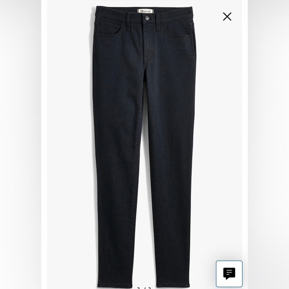 Madewell Roadtripper Black Skinny Jeans NWT Stretch Size 30P